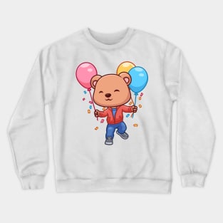 Birthday Bear Cute Cartoon Crewneck Sweatshirt